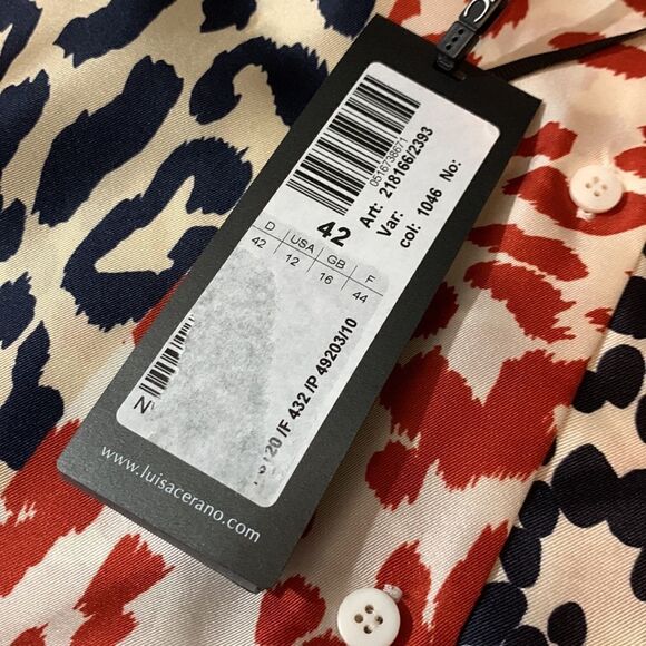 NWT Luisa Cerano Silk Blouse - Picture 5 of 12